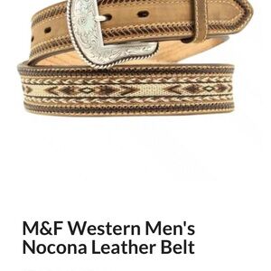 Men's Nocona Brown Leather Belt